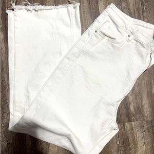 Risen white flare jeans
